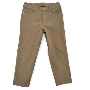 Lululemon ABC Pant Relaxed Crop 31x28 Utilitech Brown Casual Techwear EUC